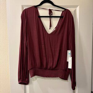 Nine Britton Burgundy Blouse, Large